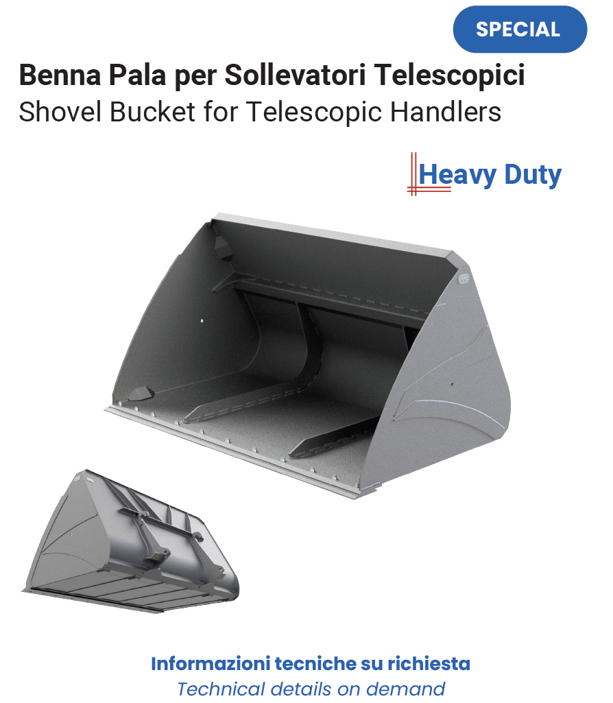 Benna Pala Heavy Duty per Sollevatori Telescopici Scheda